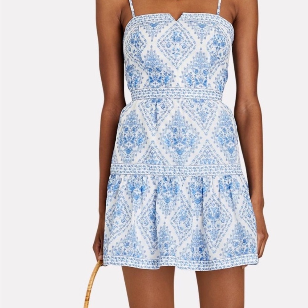 INTERMIX Blue and White Mini Dress